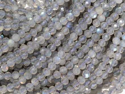 Нить бусин из лабрадорита 4мм, огранка