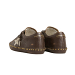 Женские Golden Goose Superstar in Brown Leather with Cream Suede Star and Studs