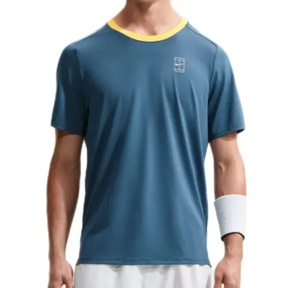 Теннисная футболка Nike Court Advantage Dri-Fit Tennis - new slate/laser orange/white