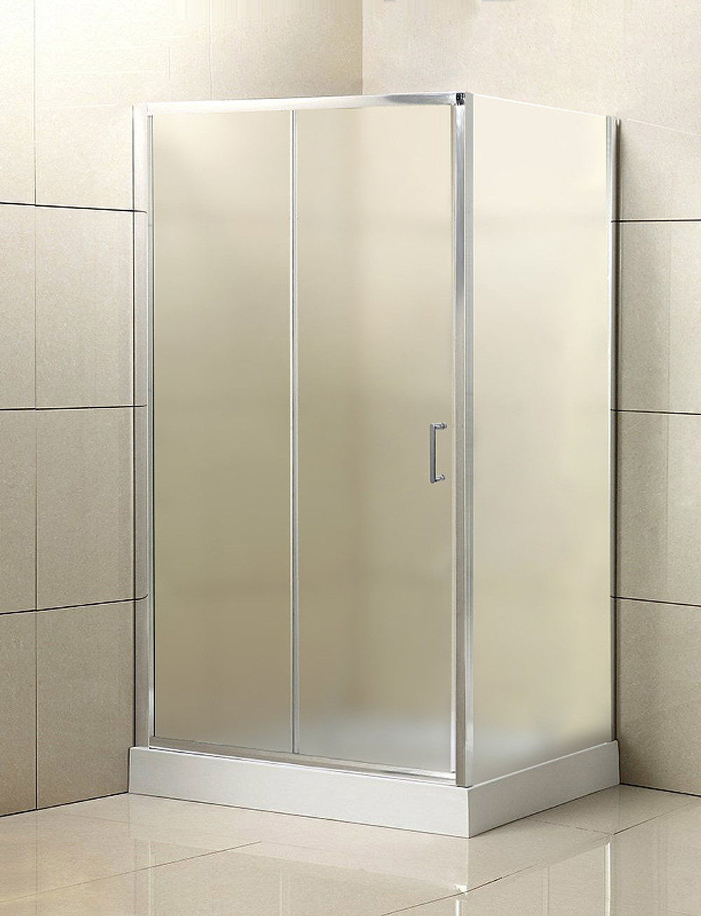 Душевой уголок BelBagno Uno 120х90 UNO-195-AH-1-120/90-P-Cr профиль Хром стекло рифленое