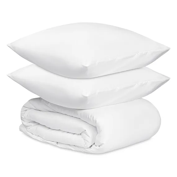 Комплект постельного белья из плотного сатина белого цвета из коллекции essential, 200х220 см