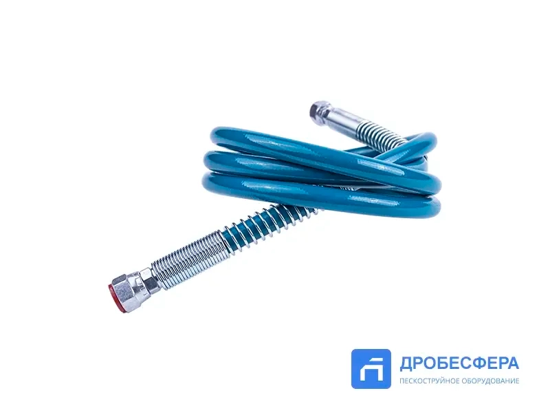 Шланг для окрасочного аппарата 250 бар 1.8 метра 1/4" бирюзовый арт. DP-637H05-1.8