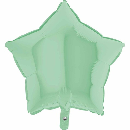 Фольгированная фигура, звезда, 18"/46СМ Пастель Matte Green