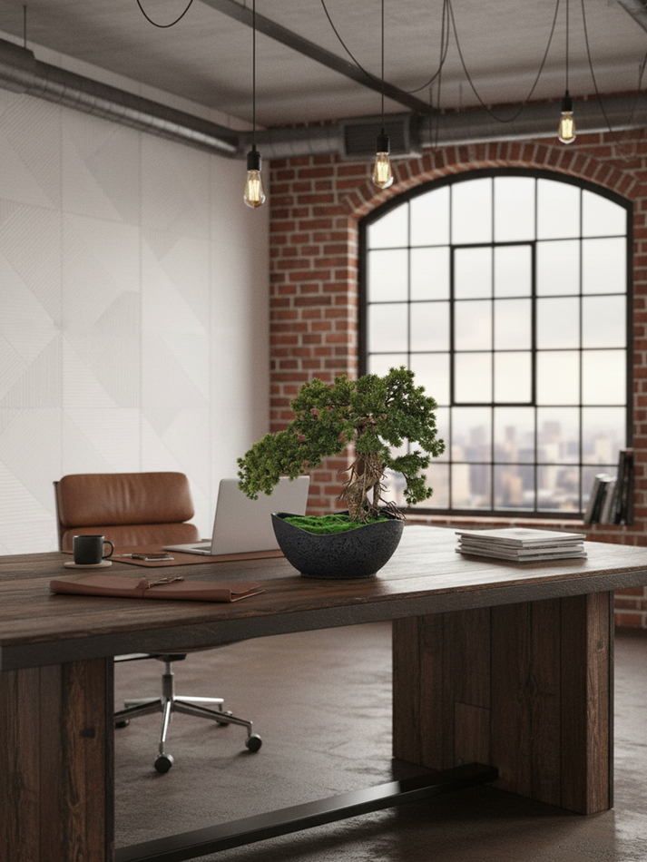 Бонсай Кедр 48см в кашпо Лофт Нео