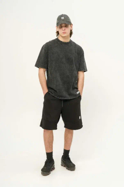 Футболка КУЛЬТУРА oversize "Premium", garment dyed черный