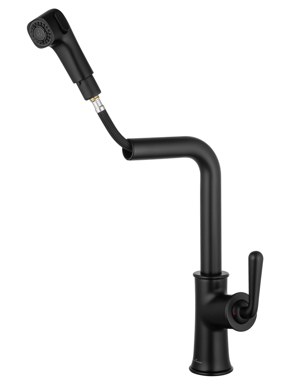 Смеситель для кухни с выдвижным изливом WONZON & WOGHAND, Черный матовый (WW-88439008A-MB)