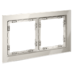 Рамка стеклянная VOLTUM S70 на 2 поста, (кашемир, стекло)