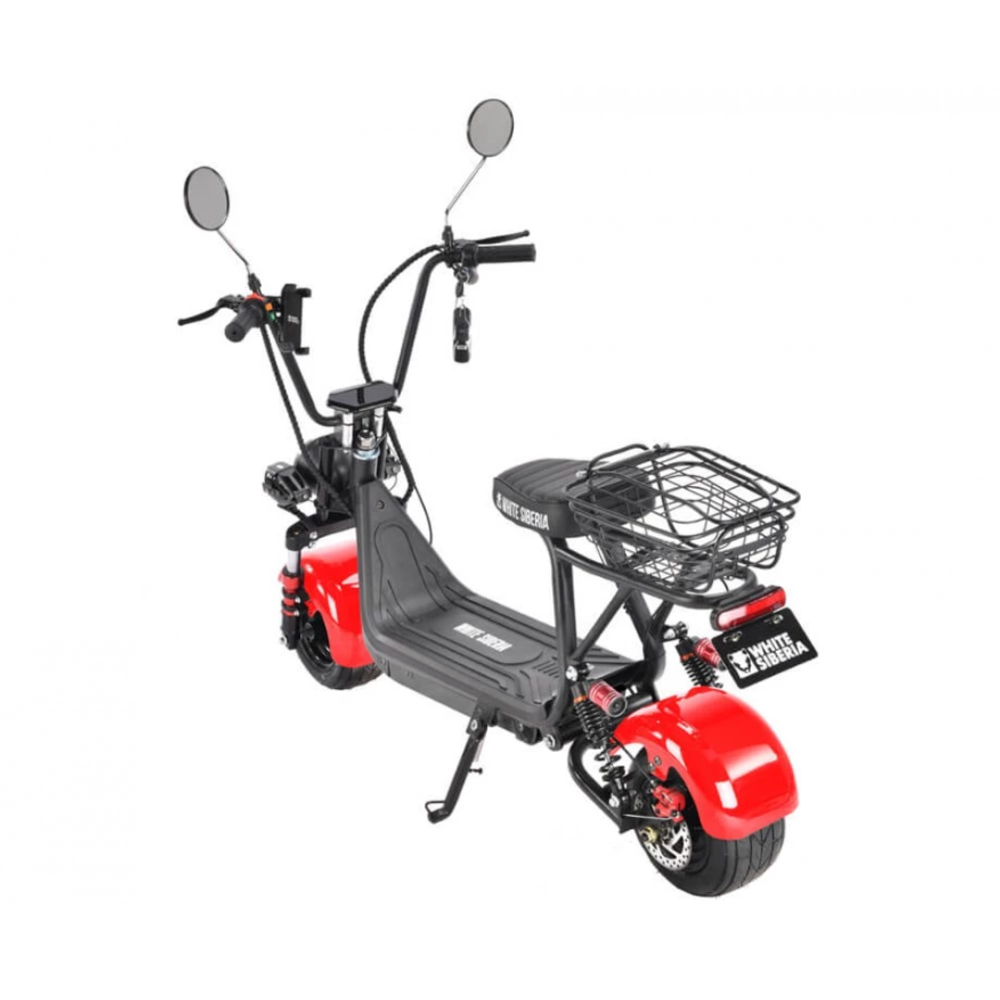 Электроскутер CityCoco White Siberia WS-Mini R 1200W Красный