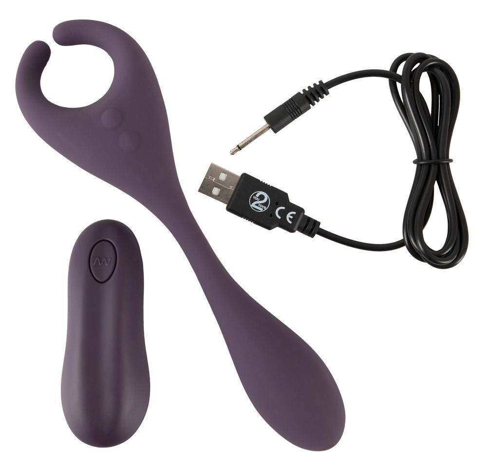 Фиолетовый универсальный вибратор Remote Controlled Couples Vibrator (Цвет: фиолетовый)