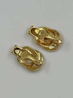 Клипсы с тёмно-синей эмалью Trifari