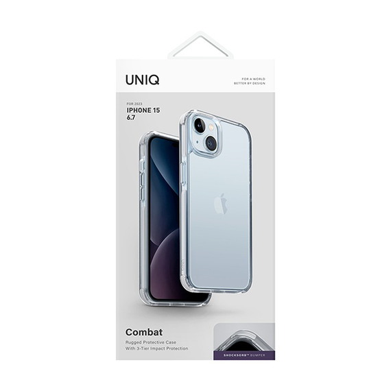 Чехол Uniq Combat для iPhone 15 Plus 6.7&quot; White (IP6.7(2023)-COMWHT)