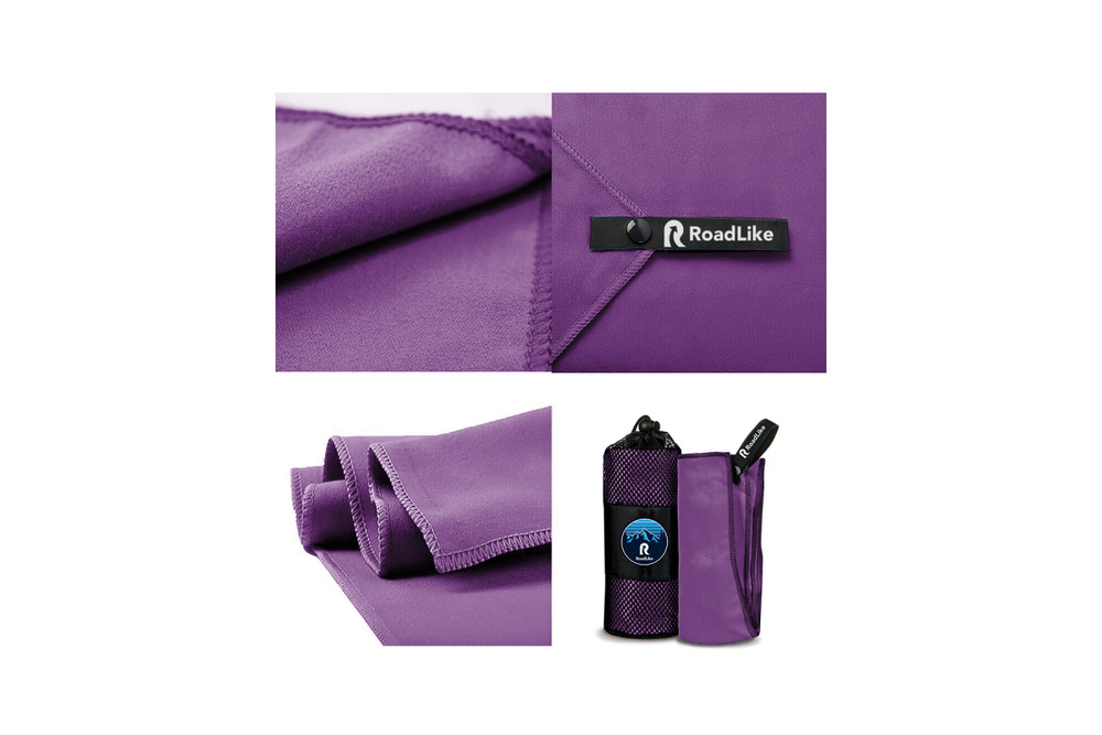 Полотенце спортивное охлаждающее RoadLike Camp 70*140 см черника