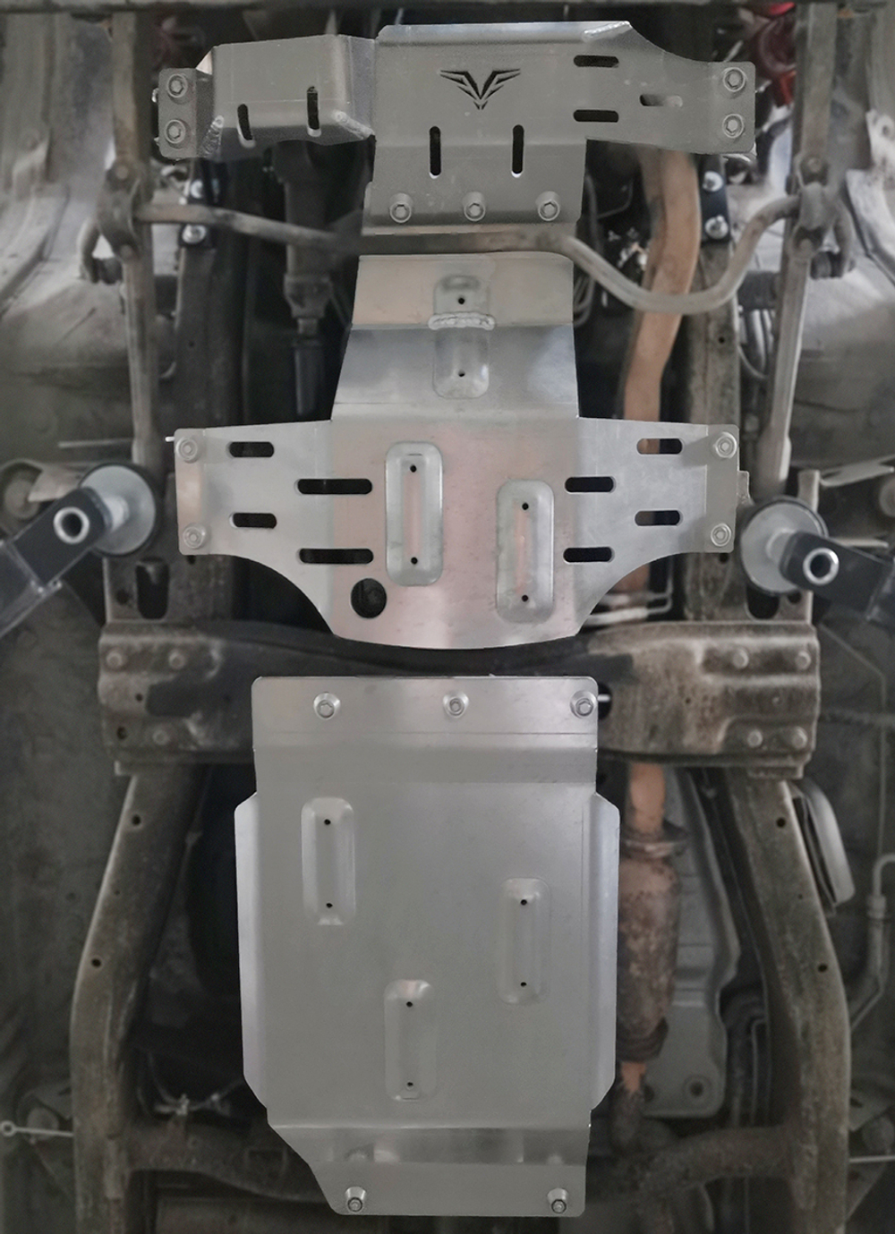 Защита Falcon картера, РК, КПП для Nissan Patrol Y61 2004-2024, алюминий, 8 мм