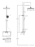 Душевая стойка Vincea Inspire VSFS-3I12TGM термостатическая с изливом, 30см верх.душ, вороненая сталь