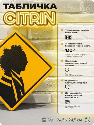 Табличка декоративная "Битлджус" на дверь и стену, прикольная штука в подарок, декоративный знак для комнаты, офиса, 24,5х24,5 см, пластиковая, Айдентика Технолоджи