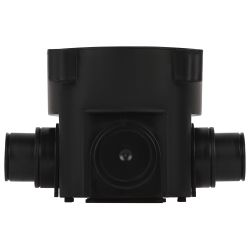 Коробка установочная ЭРА KUM-70-72 черная 70х72мм для монолитного строительства 4 входа IP44