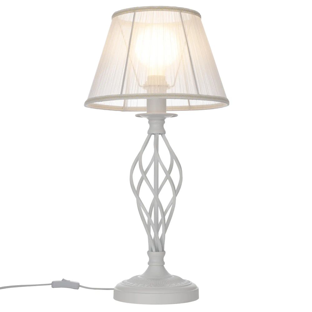 Citilux Ровена CL427810 Настольная лампа с абажуром Белая