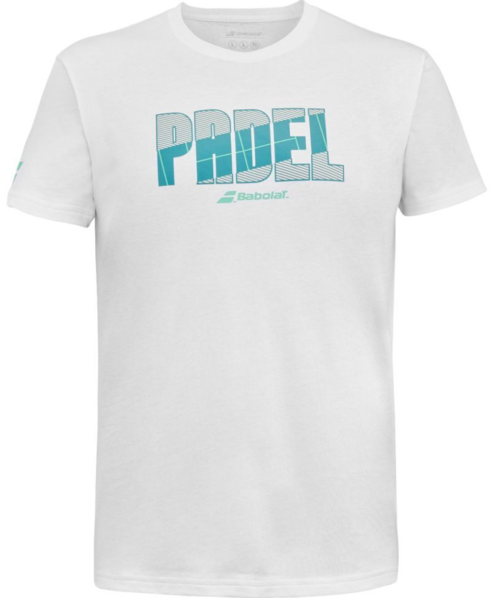 Мужская теннисная футболка Babolat Padel Cotton Men - белый