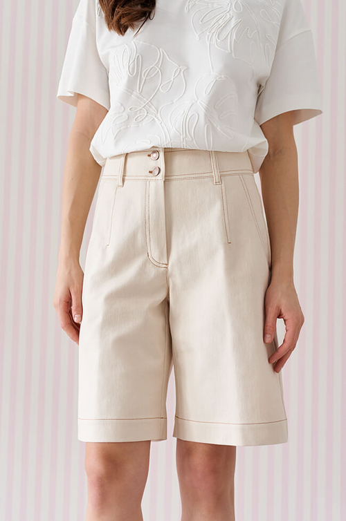 31177 Шорты женские (молочно-бежевый)