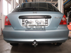 Фаркоп оцинкованный Galia H012A для Honda Civic хетчбек 5 дверей 2000-2003(паспорт и сертификат в комплекте)(без электрики)