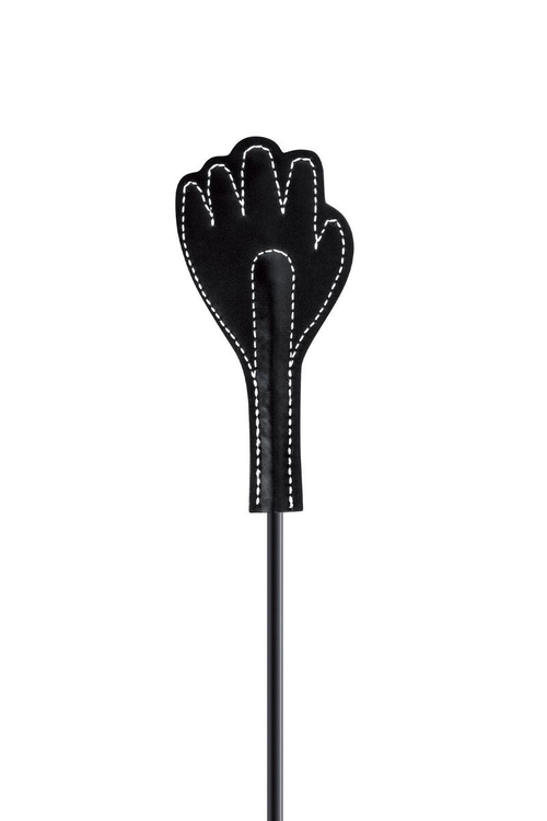 Стек-щекоталка Sweet Caress Feather Whip двусторонний, чёрный