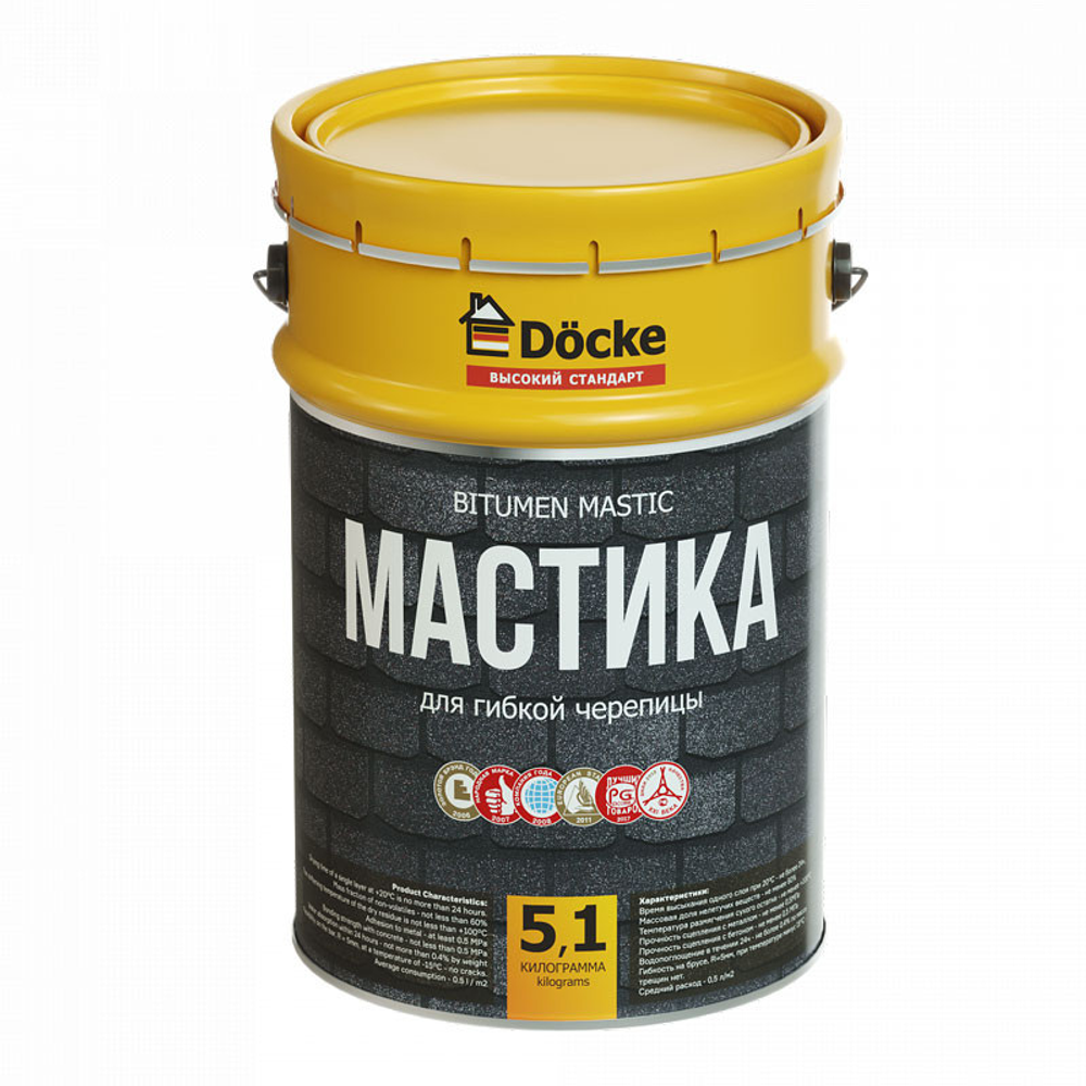 Мастика для гибкой черепицы 5,1 кг (5 л)