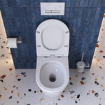 Унитаз приставной напольный BelBagno Flay-Tor BB1003CB-TOR/SC белый, безободковый, с крышкой микролифт, слив-торнадо