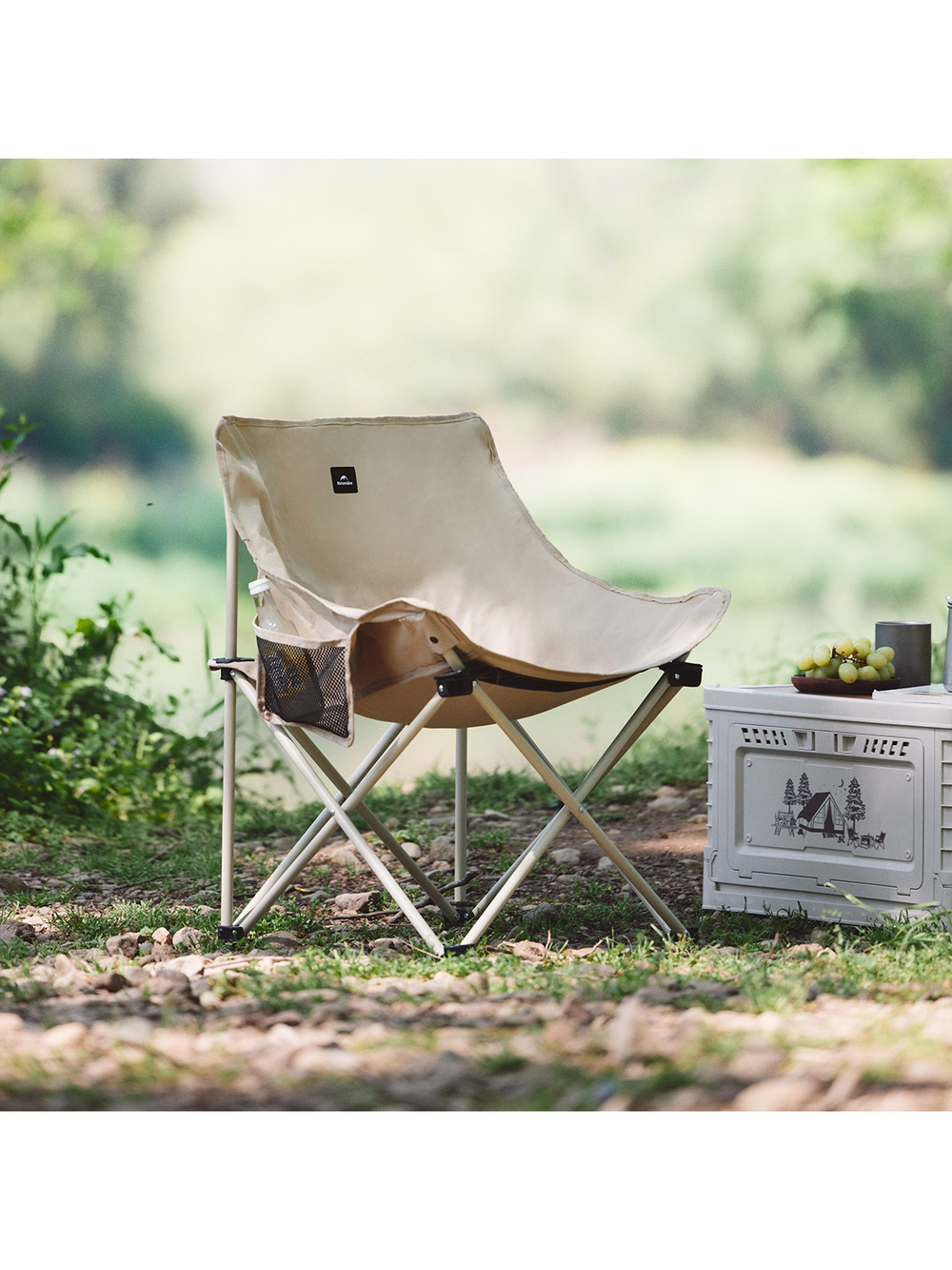 Кресло туристическое Naturehike Stellaluna T01 складное, 45х45х66 см, до 110 кг, бежевое