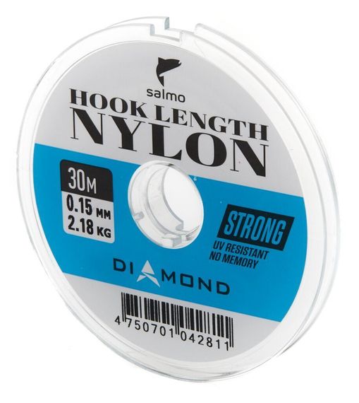 Леска монофильная Salmo Diamond HOOK LENGTH NYLON 30 м, 0,15 мм