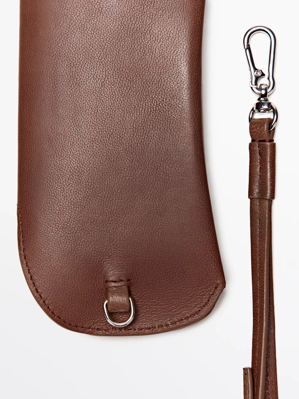 Massimo Dutti ЧЕХОЛ ДЛЯ СОЛНЦЕЗАЩИТНЫХ ОЧКОВ ИЗ КОЖИ НАППА, КОРИЧНЕВЫЙ