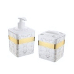 Комплект для ванной комнаты "ДЕКОР" (диспенсер для мыла + подставка для зубн. щеток) РП-427 мрамор