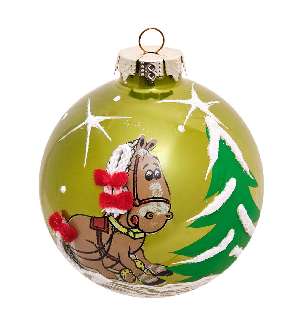 НФШ-1522/2 Ел.украшение Шар «Лошадка с гривой» 85 мм