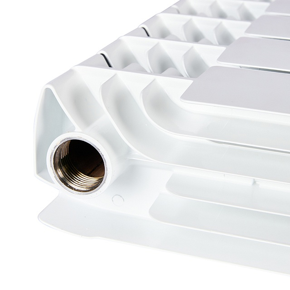 Радиатор биметаллический STOUT TITAN 200 - 8 секций (подключение боковое, цвет белый)