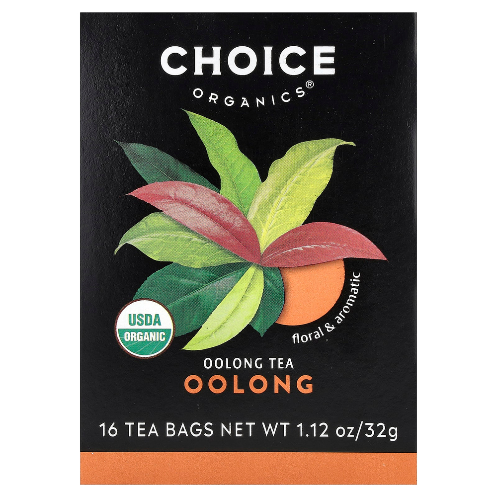 Choice Organics, Oolong Tea, улун, 16 чайных пакетиков, 32 г (1,12 унции)