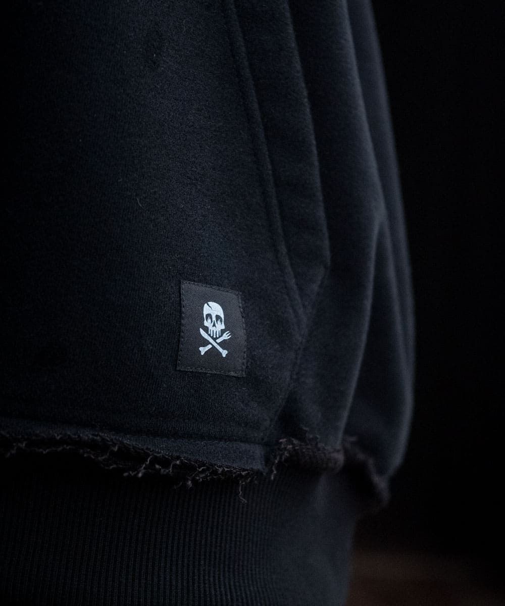 Толстовка Hardlunch Crew с коротким рукавом черная