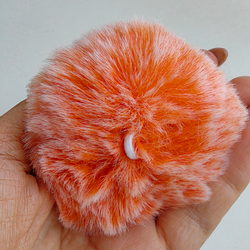 Помпон из искусственного меха "Мелированный рыжий" d=9 см