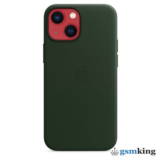 Apple Leather Case with MagSafe iPhone 13 Mini Sequoia Green «Зелёная секвойя» MM0J3ZE/A