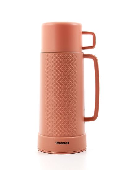 Термос 1000 мл. пластиковый со стеклянной колбой Ofenbach NB 101325