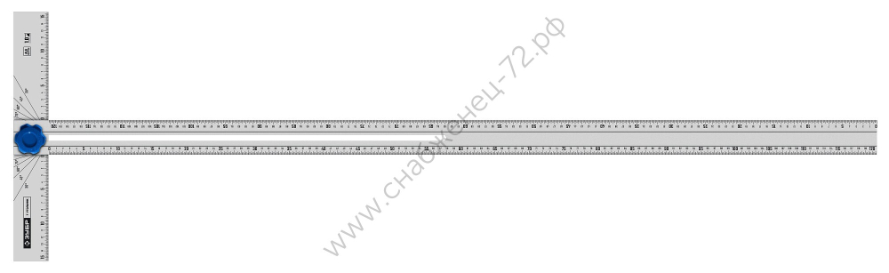 ЗУБР Т-угольник алюминиевый с подвижной направляющей, Профессионал (34389)