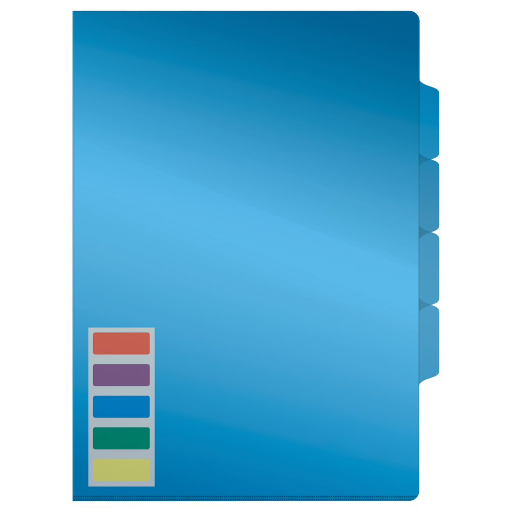 Папка-уголок СТАММ А4, 150мкм, 3 отделения, ассорти