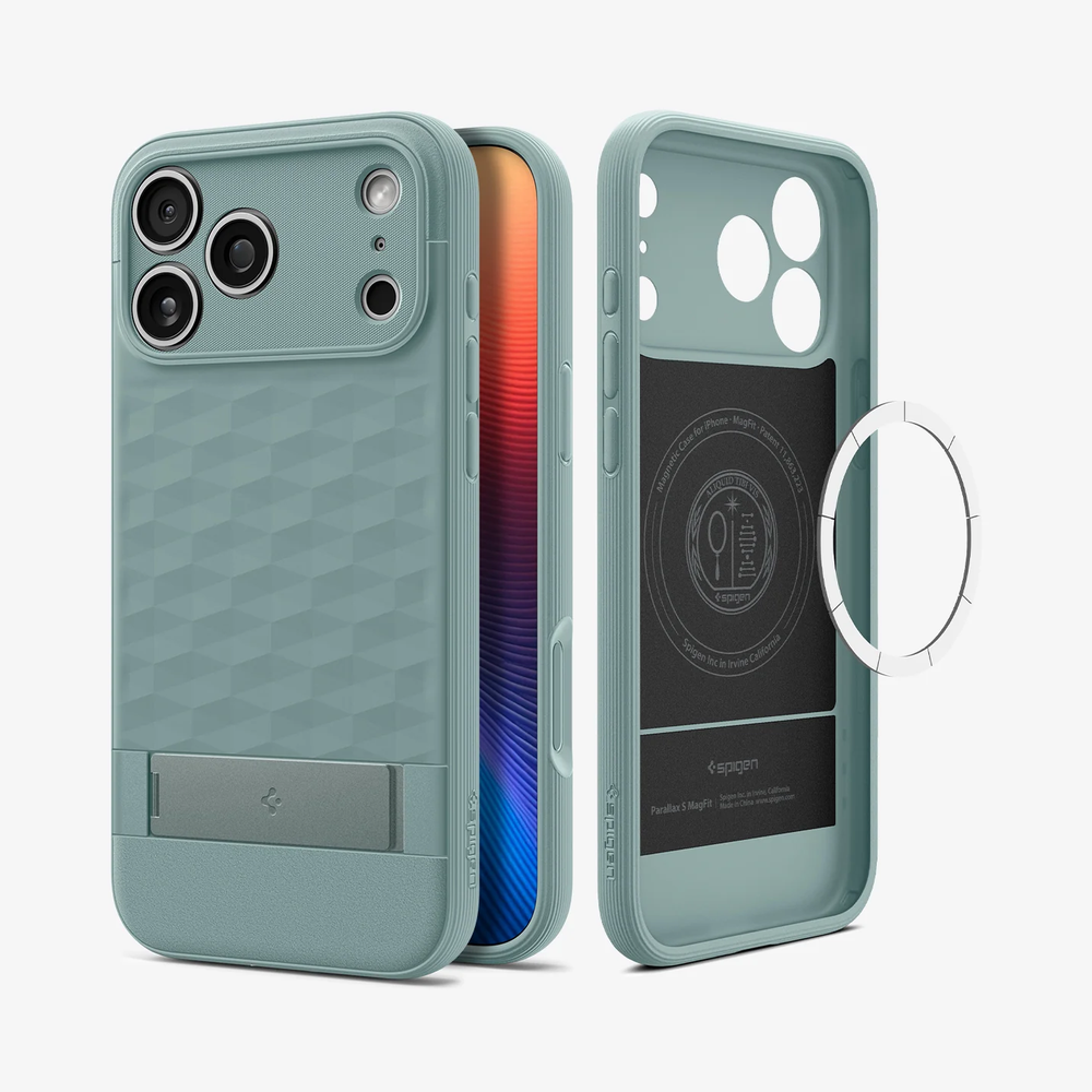 Чехол Spigen Parallax S Magsafe для iPhone 17 Pro Max зеленый