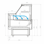 Холодильная витрина Carboma PALM 3 GC95 SM 1,8-1 без боковин (версия 2.0)