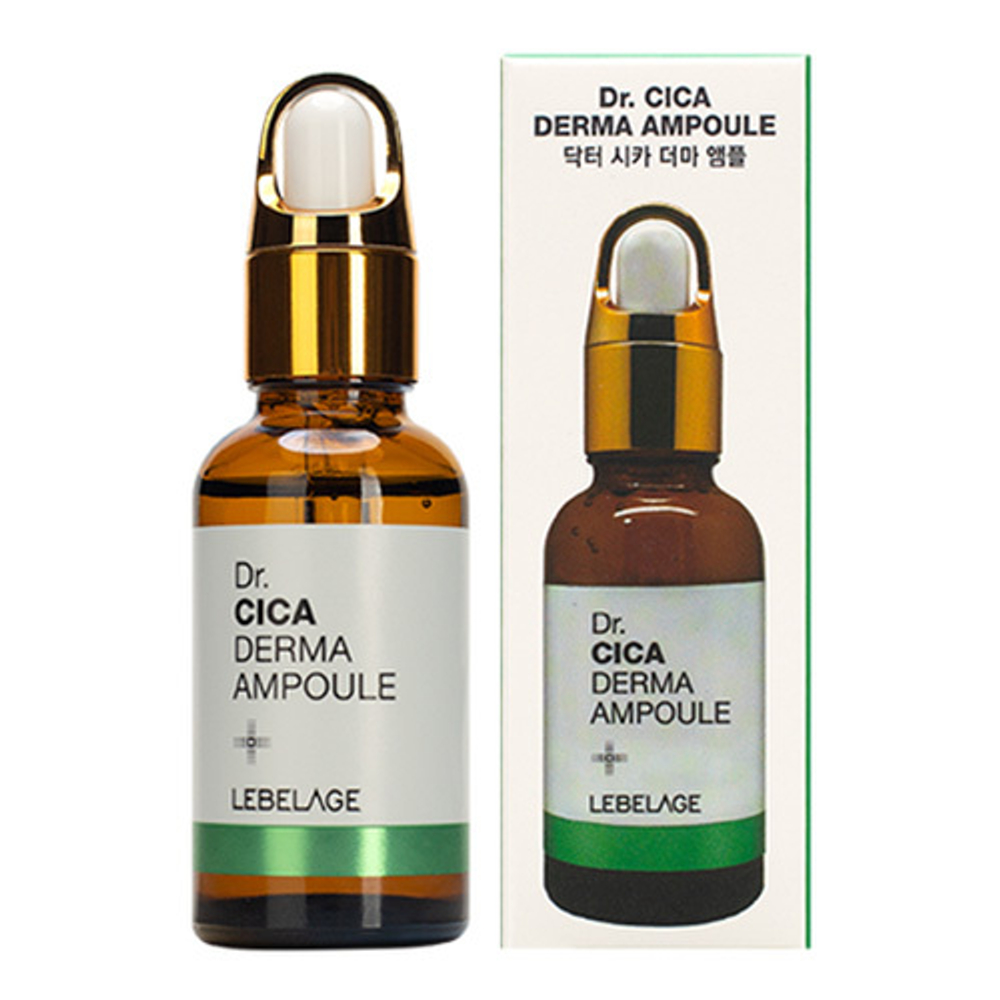 Успокаивающая ампульная сыворотка с Центеллой Азиатской Lebelage Dr. Cica Derma Ampoule 30мл