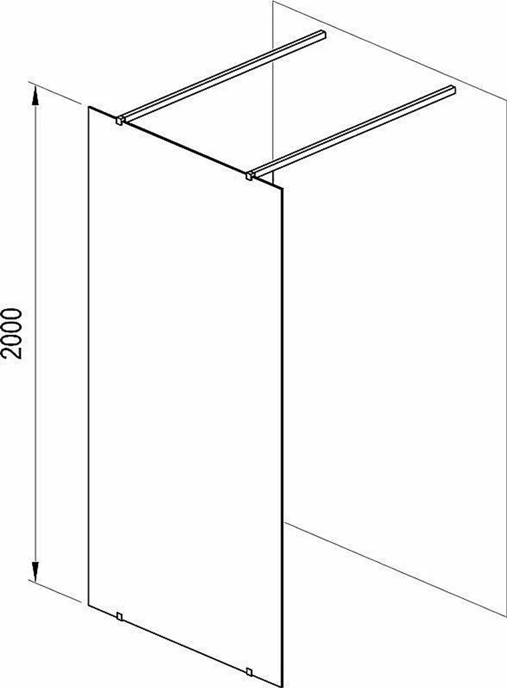 Душевое ограждение Ravak WALK-IN FREE ST 130/W SET-1000 стекло прозрачное/профиль хром