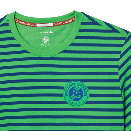 Теннисная футболка Lacoste Unisex Ultra-Dry Sport Roland Garros Edition T-shirt - navy blue/green