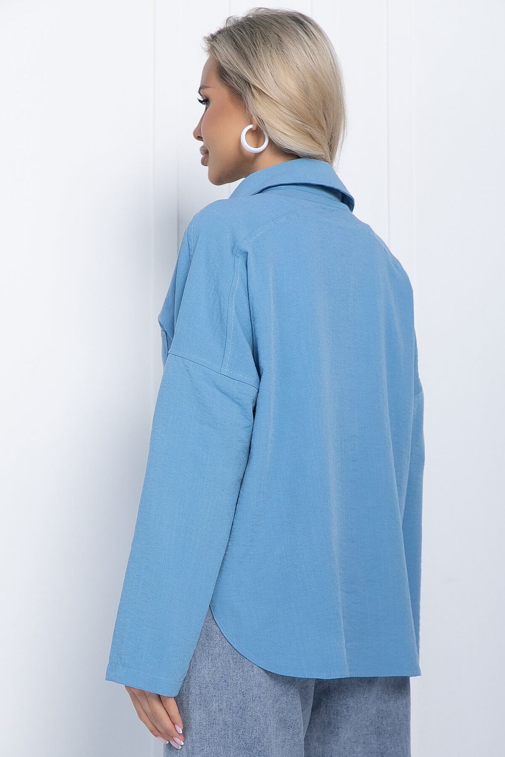 Рубашка Оксфорд (голубая) Б11253 LT Collection