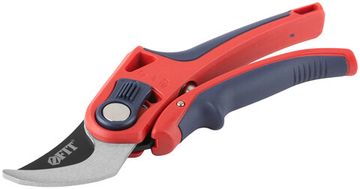 Секатор Профи, режущие кромки внахлест, регулировка раскрытия, ленточная пружина, прорезин. ручки 210 мм