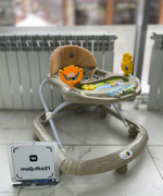 Ходунки "Солнышко С", 7 колес, муз. игрушки, колеса силикон (Alis) (светло-бежевый)