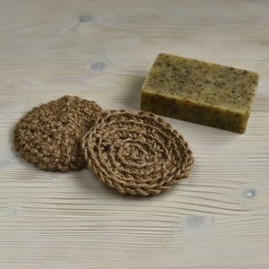 Мочалка джутовая для мытья посуды 8 см