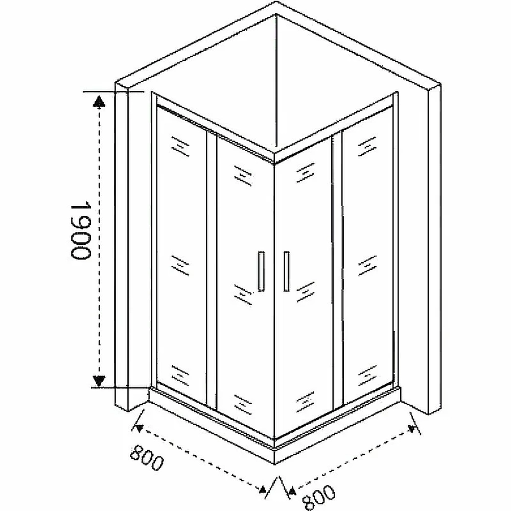 Душевой уголок Good Door Cofe CR-80-C-CH стекло прозрачное/профиль хром
